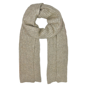 oatmeal knit cashmere scarf