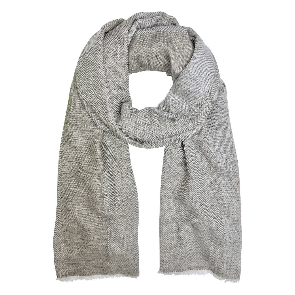 herringbone sheep wool scarf