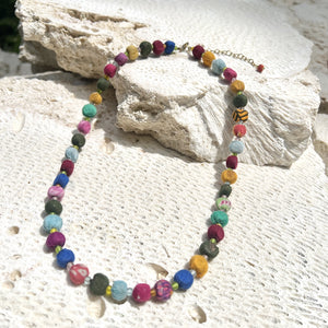 India Kantha Sari necklace