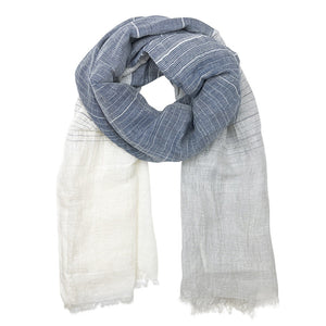 linen cotton blend scarf