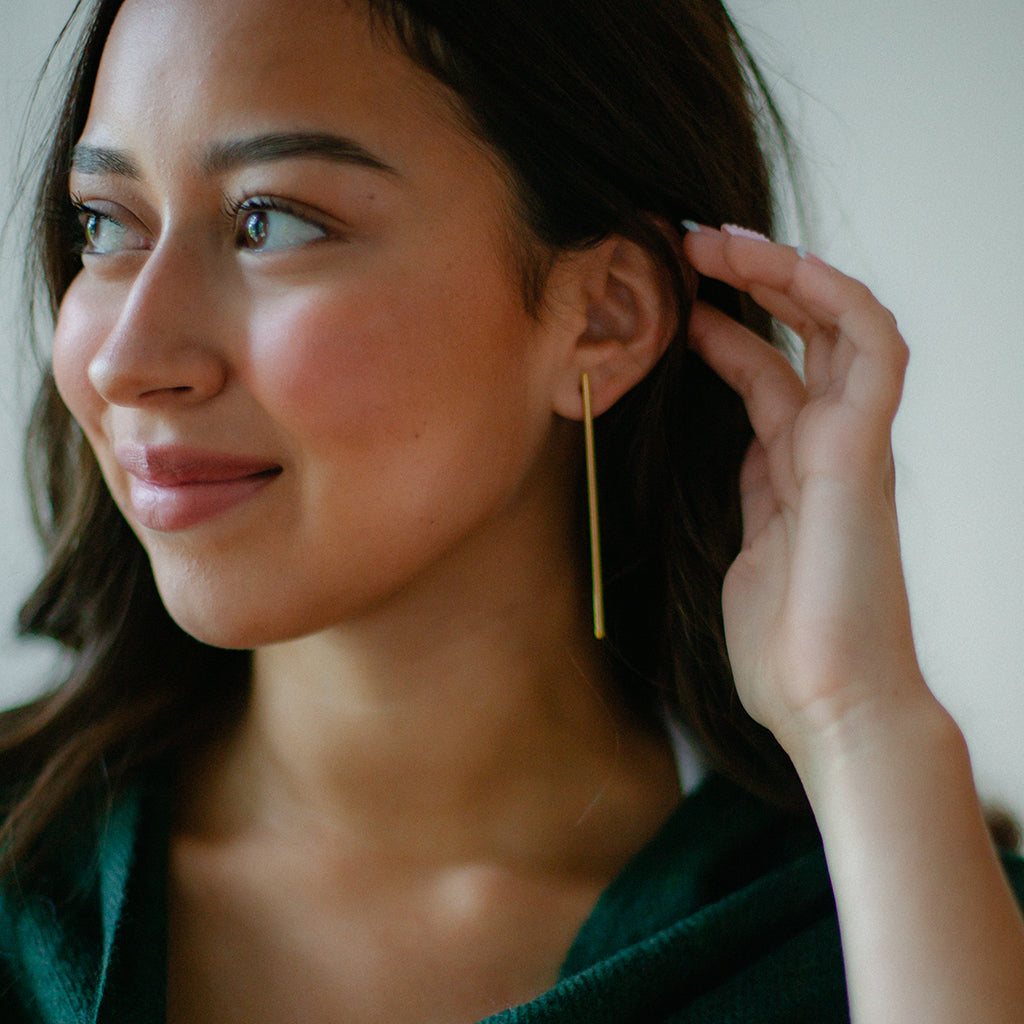 long bar earrings