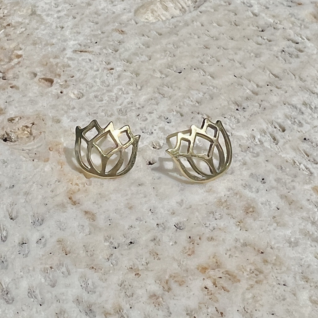 lotus flower studs 