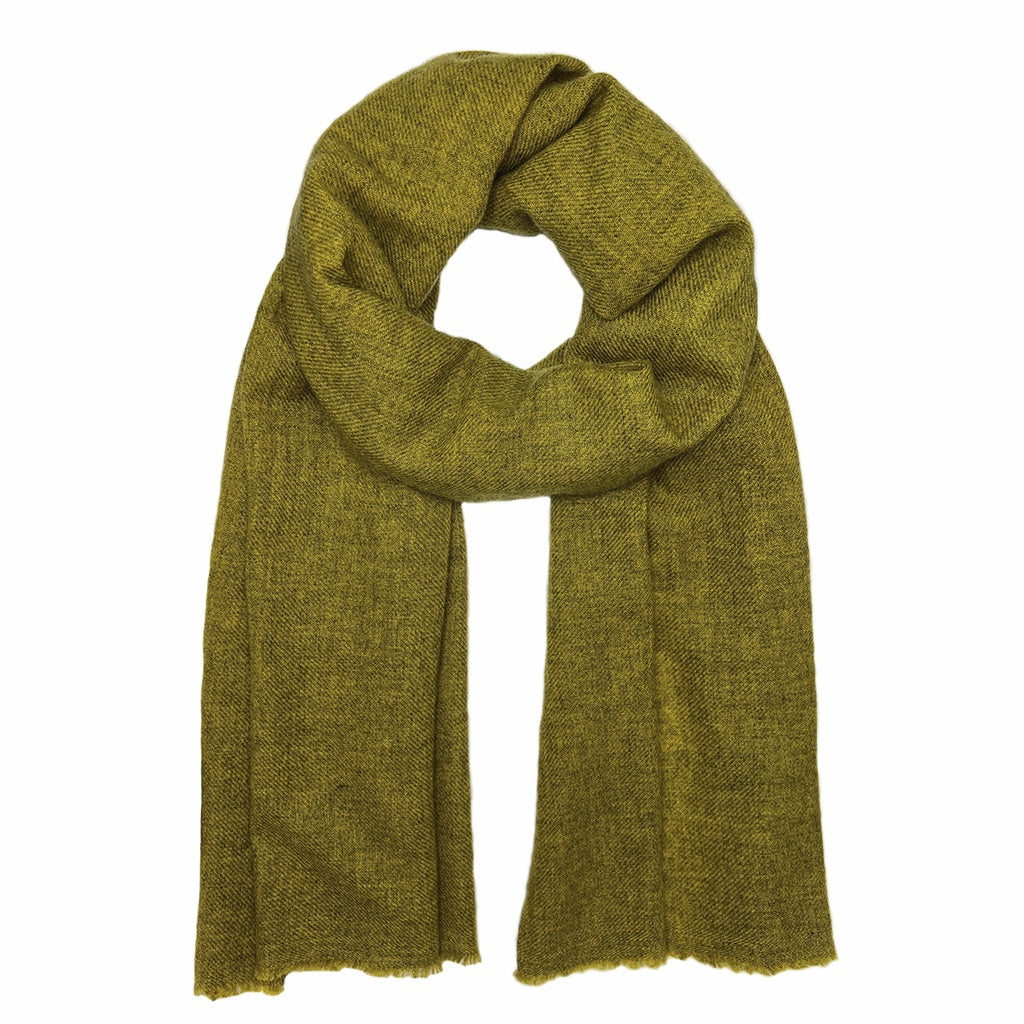 Olive Handloom Cashmere Scarf