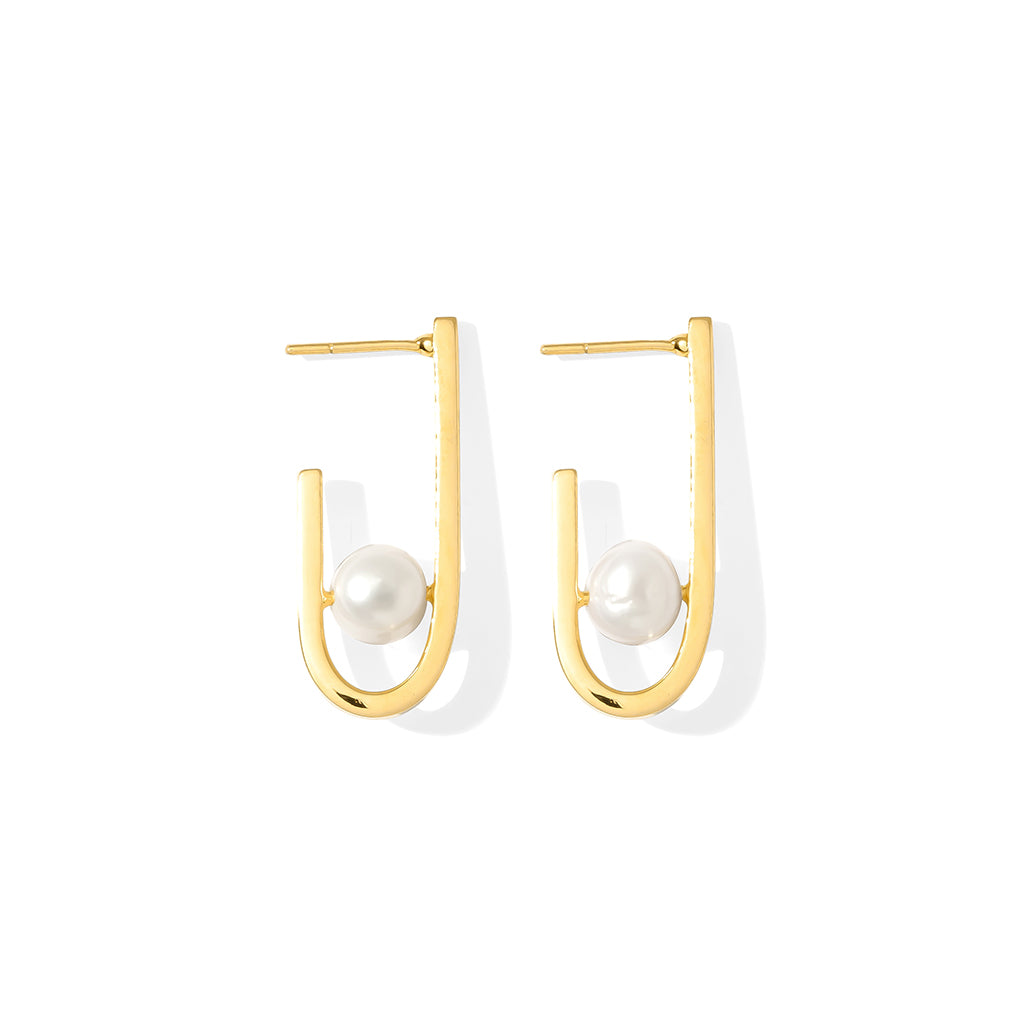 pearl drop earrings J