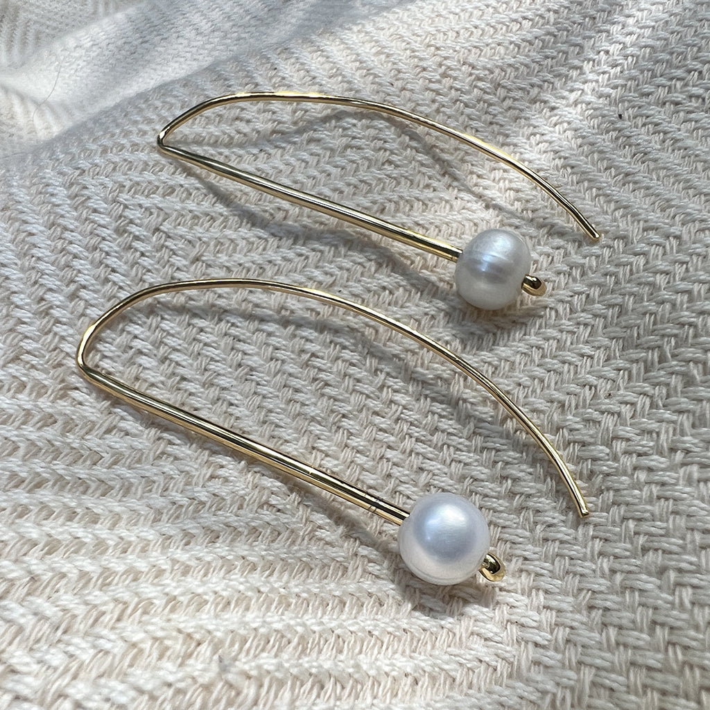 pearl drop earrings fair trade