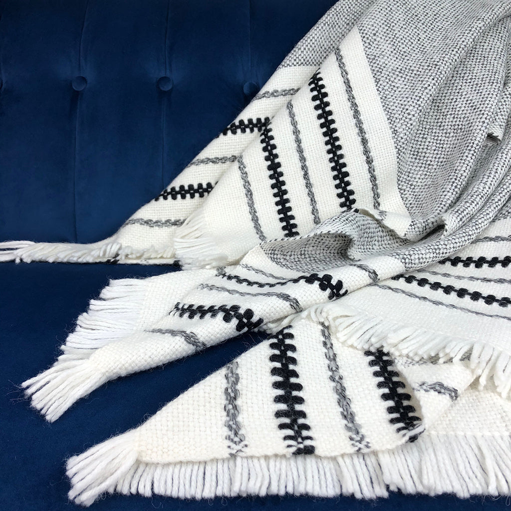 chunky alpaca throw blanket