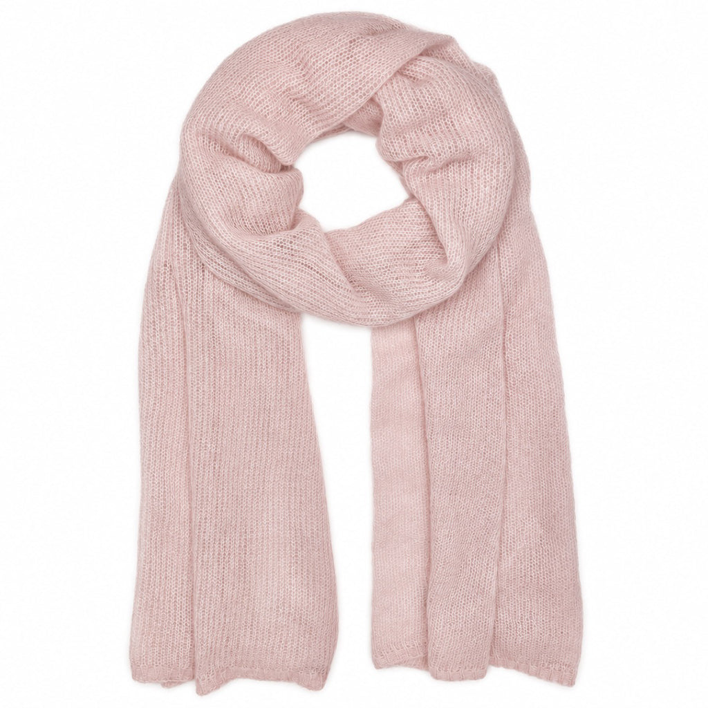 pink alpaca scarf