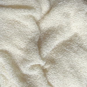 plush alpaca scarf white