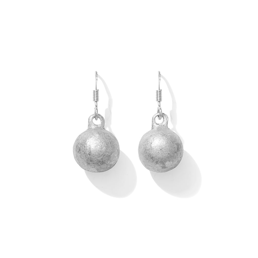 recycled bomshell ball earrings
