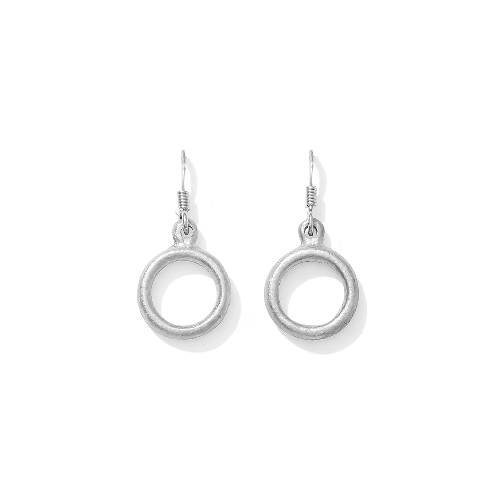 recycled bomb circle earrings
