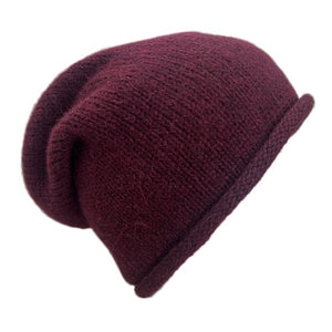 red wine alpaca beanie