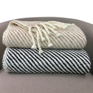 striped alpaca throws