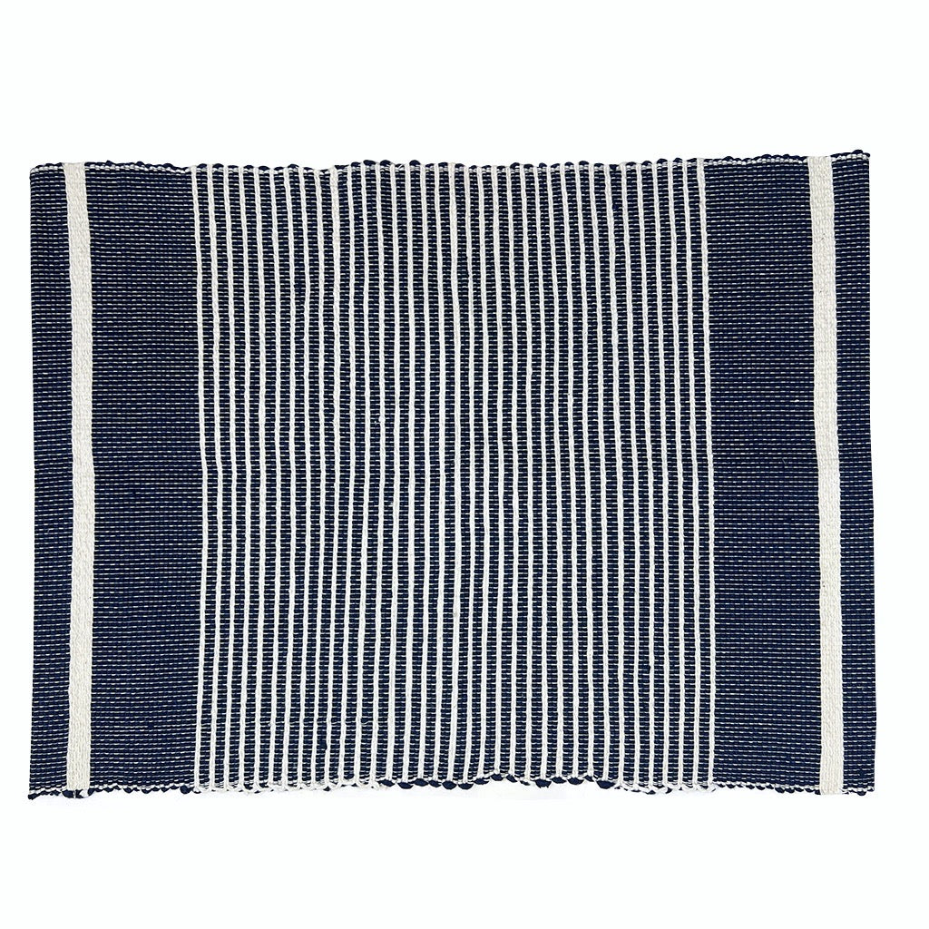 striped placemat navy blue