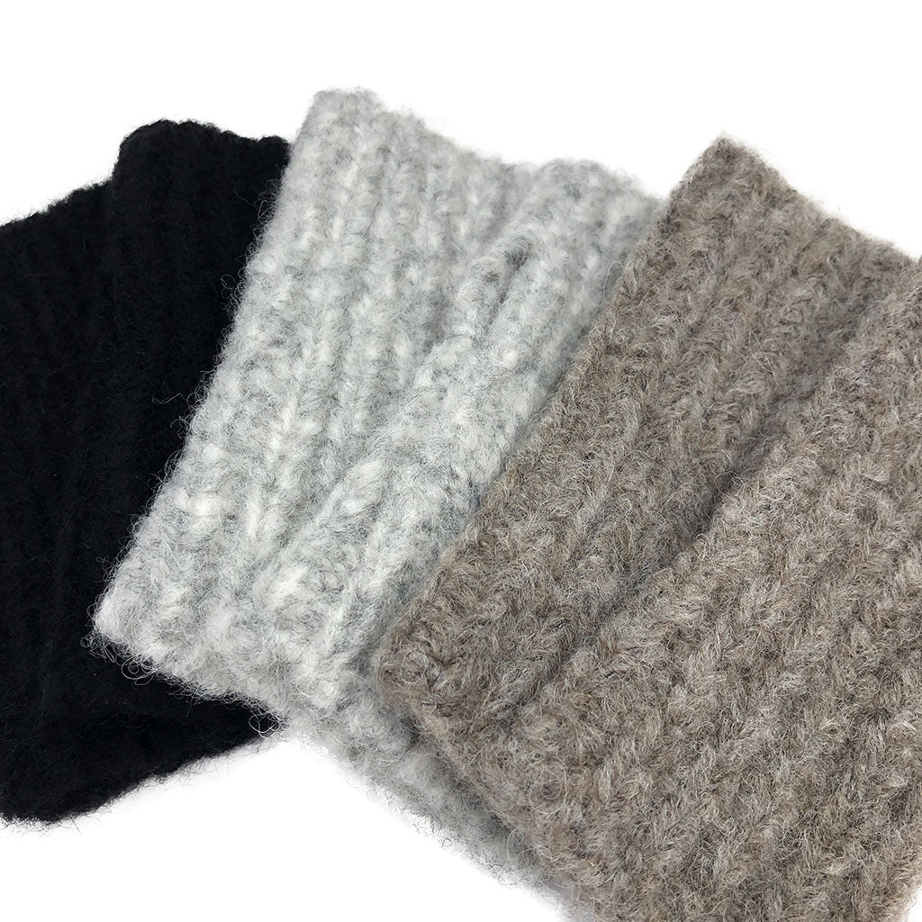 gray alpaca gloves