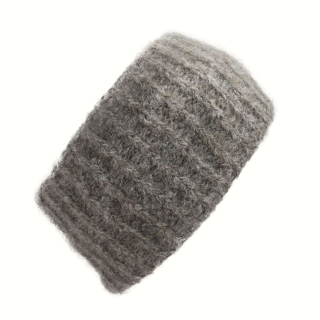 beige alpaca ear warmer
