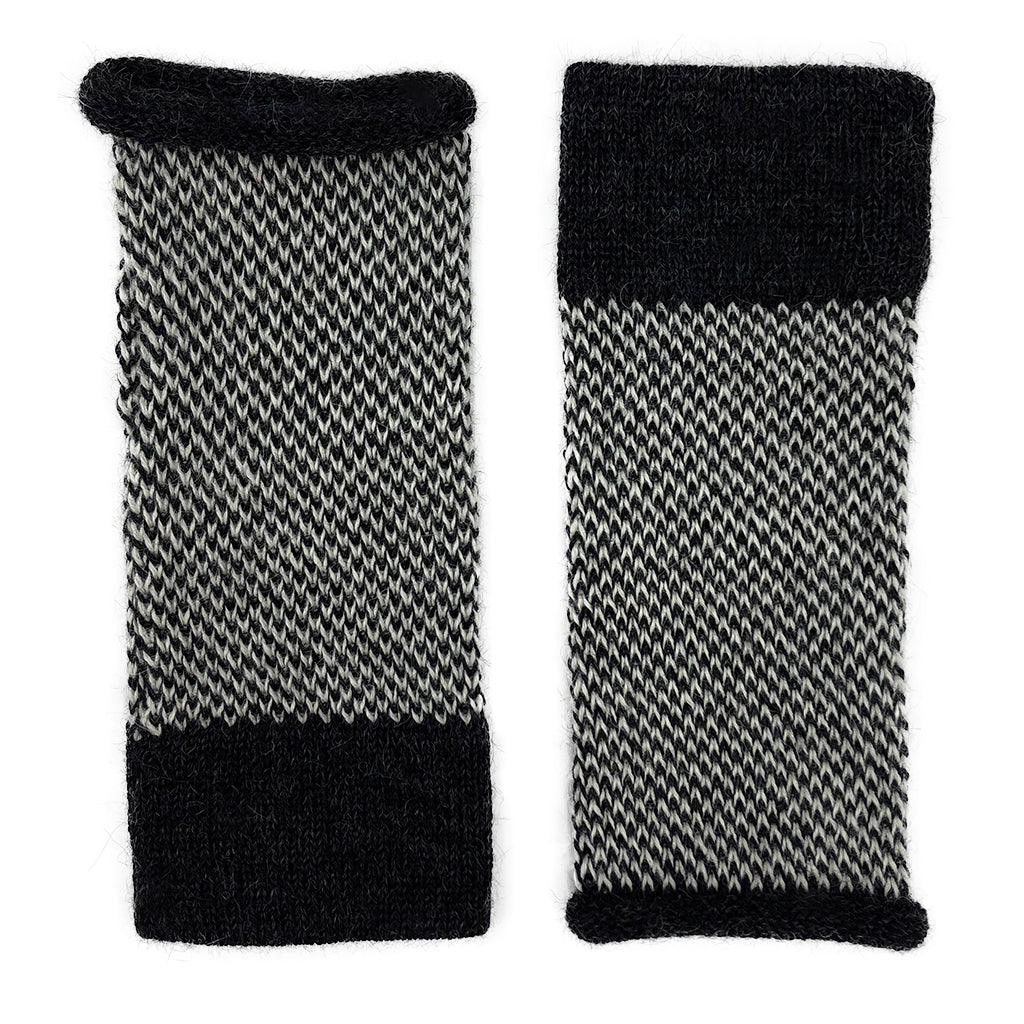 black fingerless gloves