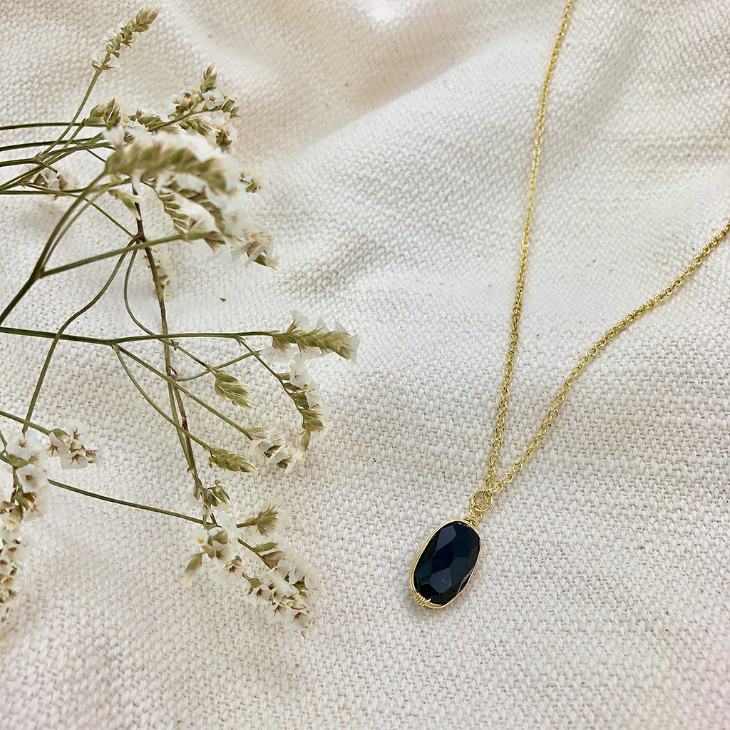 black quartz necklace