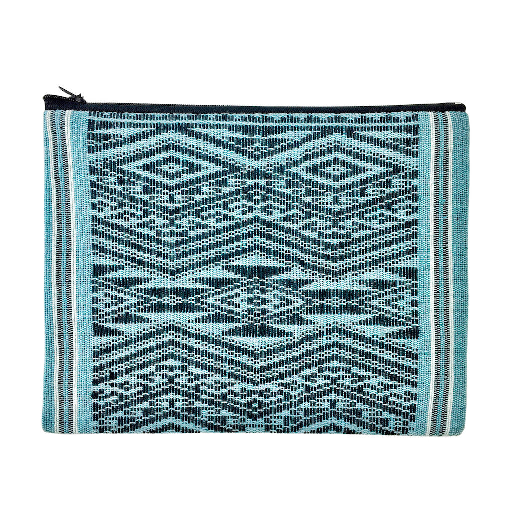 Blue tribal clutch bag Fair Trade