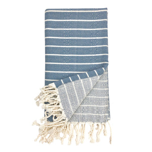 stripe blue turkish towel