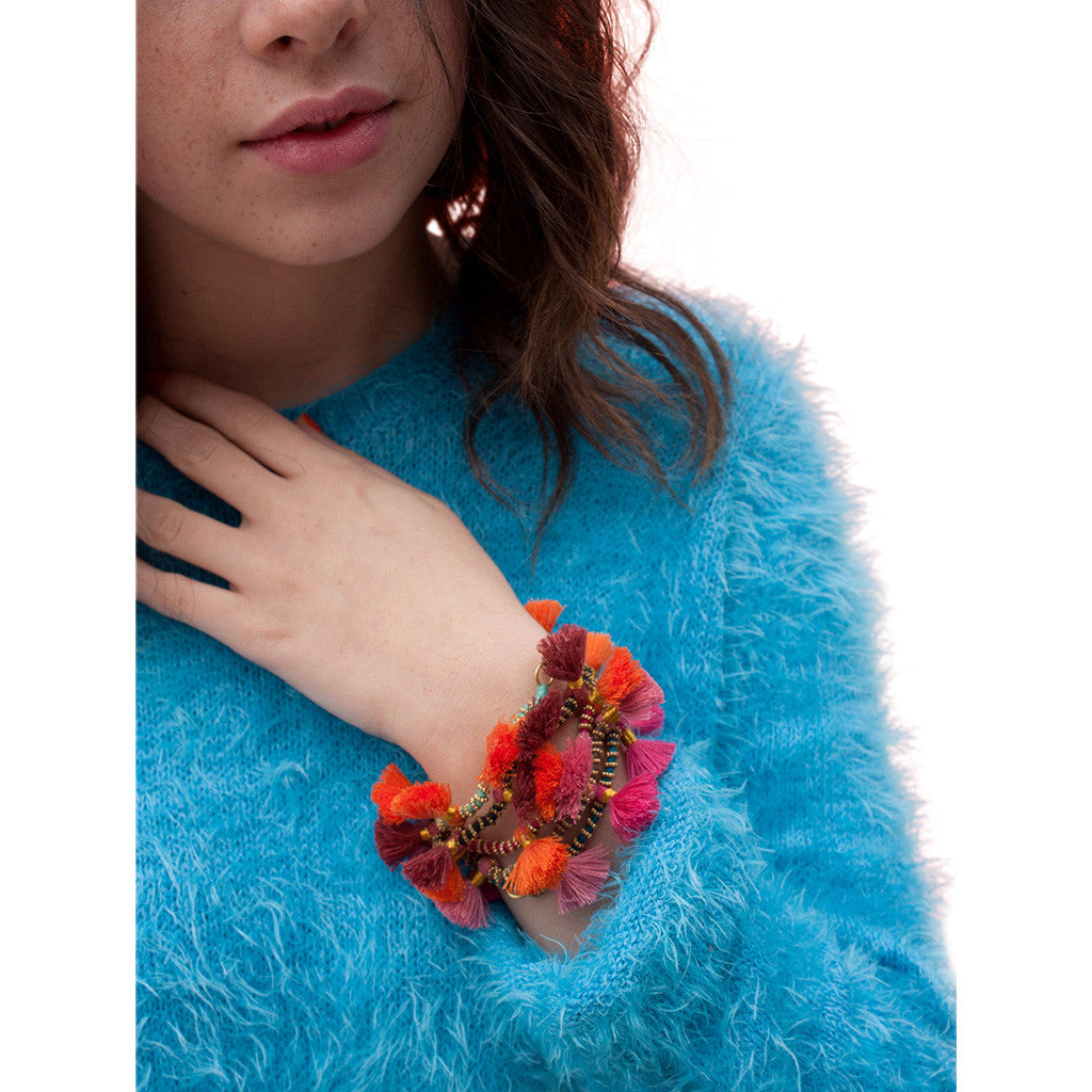 colorful boho tassel bracelets 