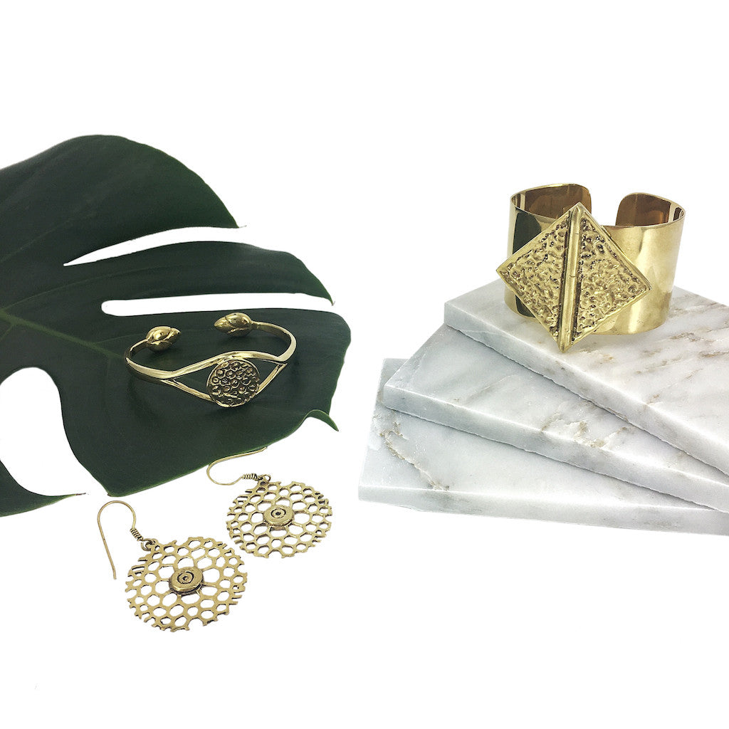 Recycled bomb cuff bracelet