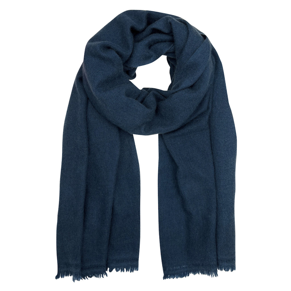 cashmere navy scarf