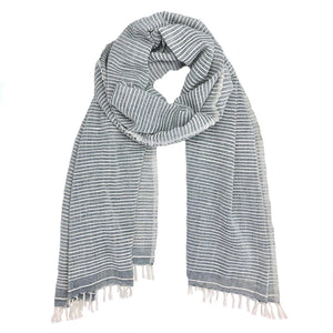 gray fair trade scarf