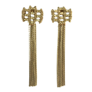 fair trade gold tassel earrings