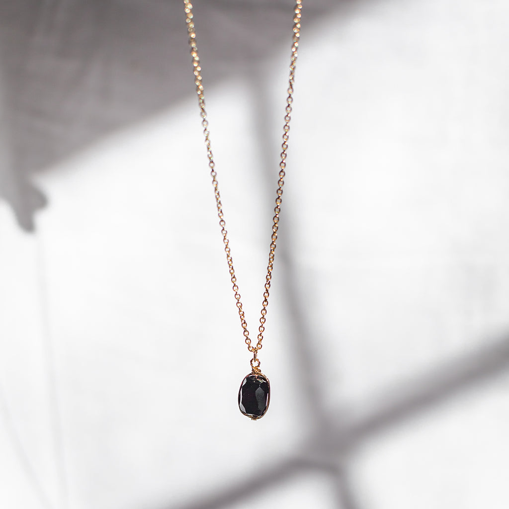 black quartz necklace