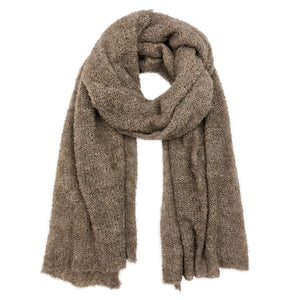 brown alpaca scarf