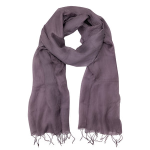 plum fair trade silk scarf