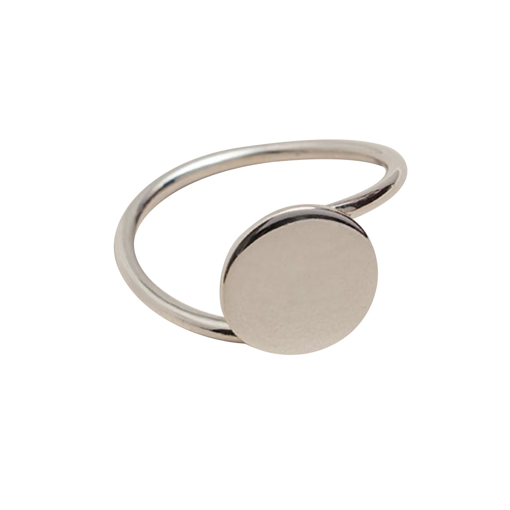 full moon silver ring