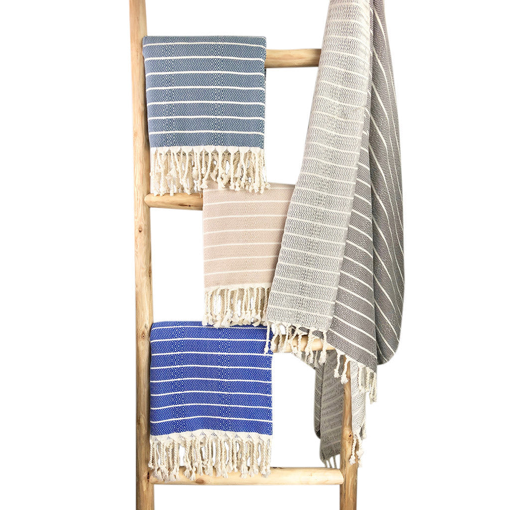 geo stripe turkish towel