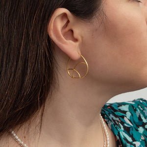 geometric fold earrings