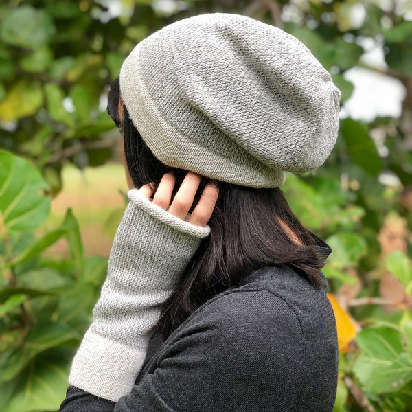 CLASSIC / Frosty Wax / light grey — Lynn & Lawrence | Handknit Alpaca  Beanies