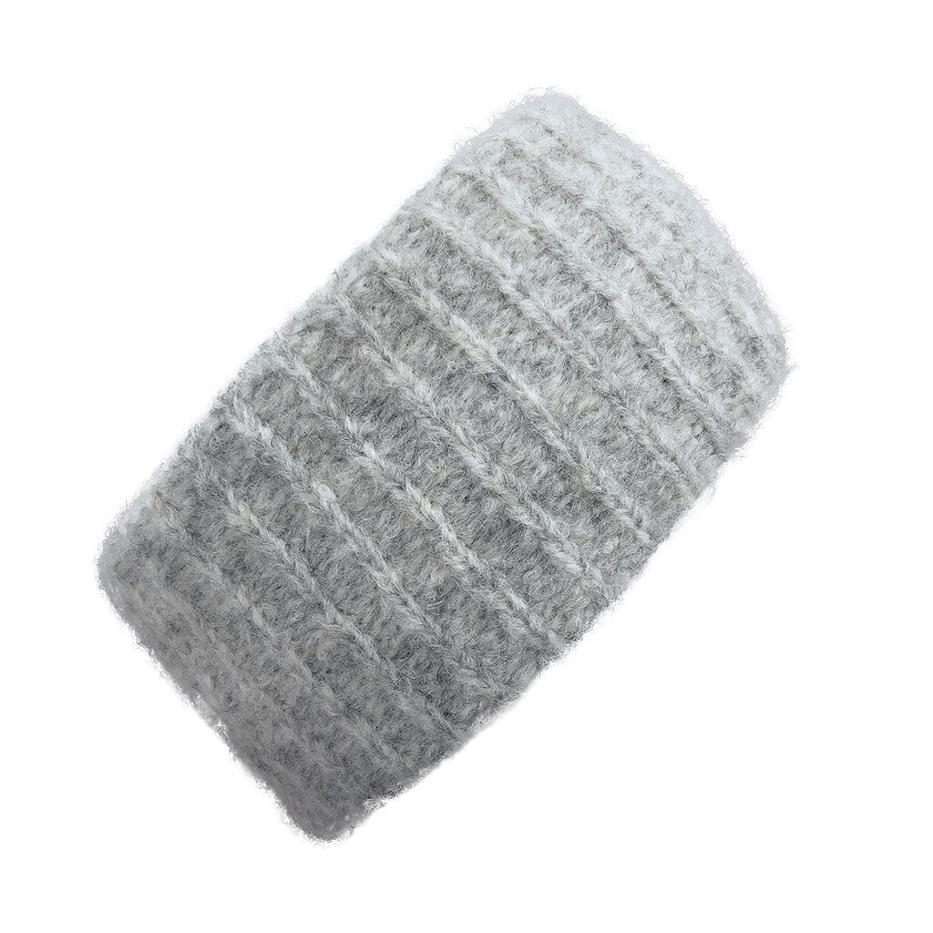 gray alpaca ear warmer
