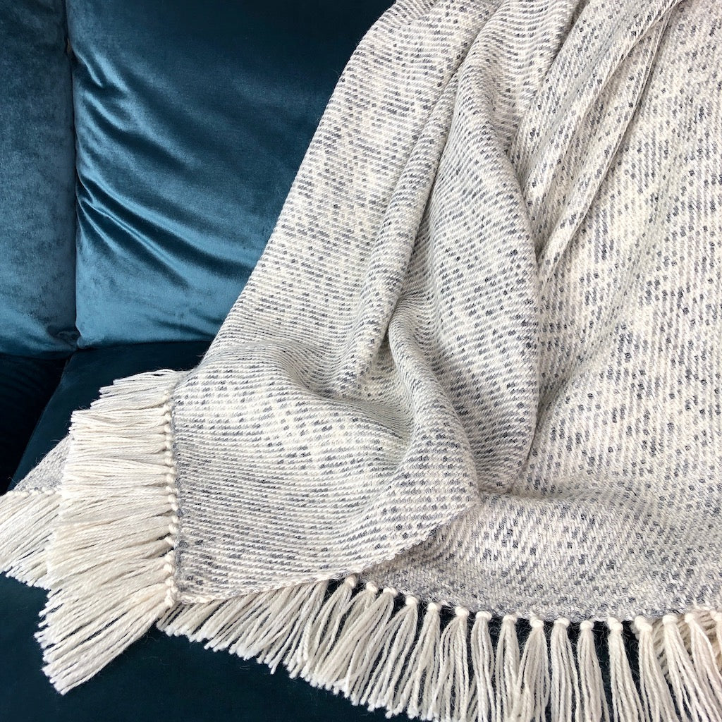 gray alpaca throw