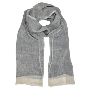 gray linen scarf