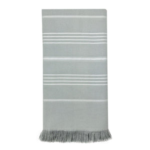 gray stripe terry turkish towel
