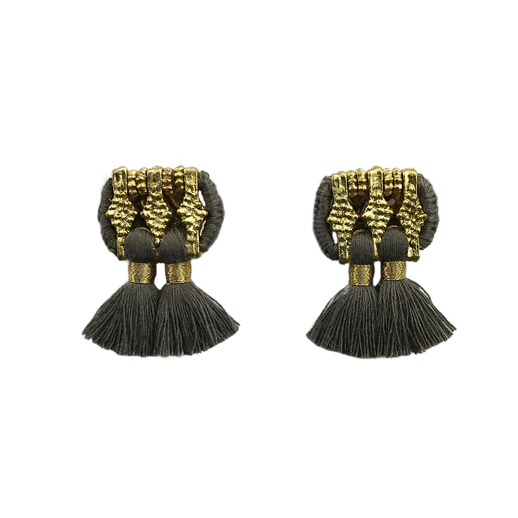 Black Tassel Fair Trade Earrings 