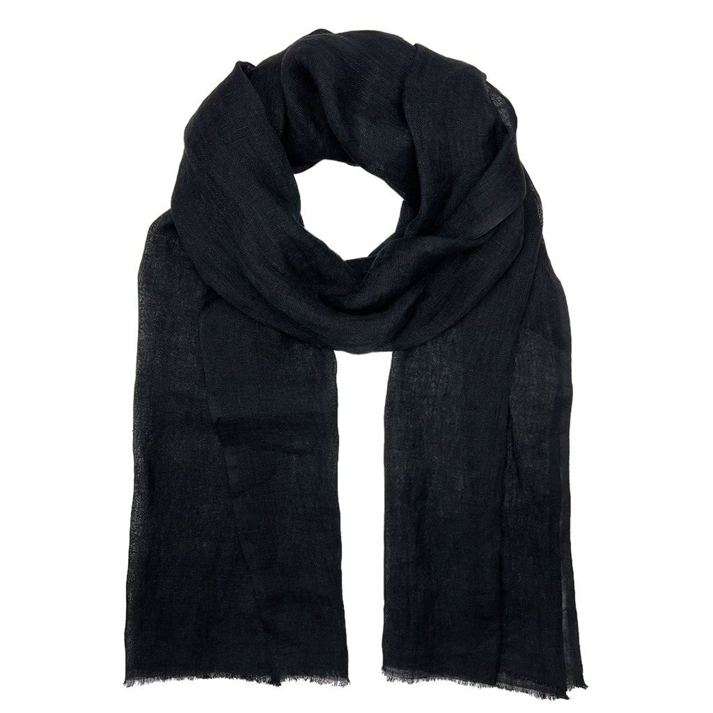 スカーフ FABIANA FILIPPI BLACK LINEN SCARVES Fabiana Filippi Black Linen Scarves Fabiana Filippi