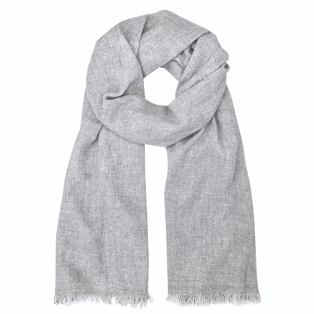 gray handloom scarf