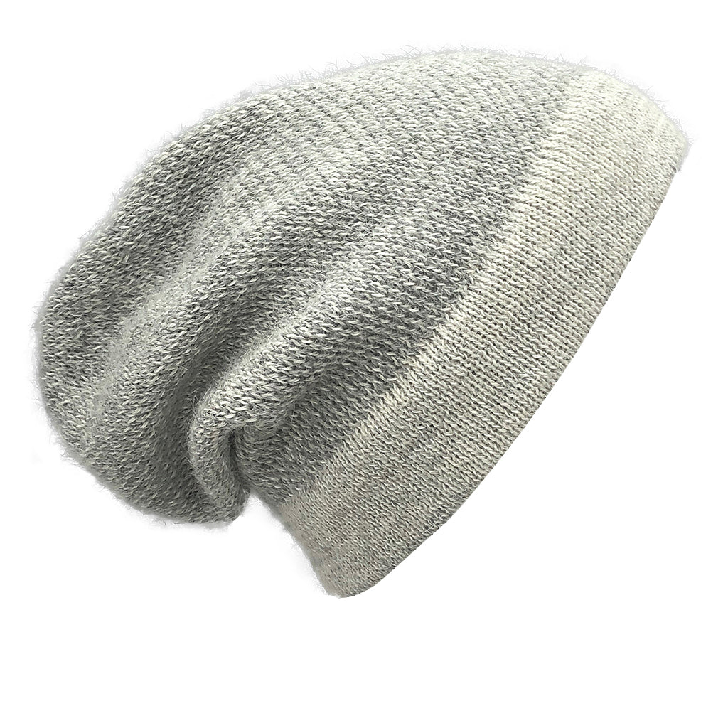 gray alpaca beanie