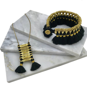 Slate and Salt Indian Tassel Jewelry