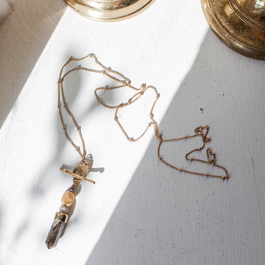 slate and salt bar necklace