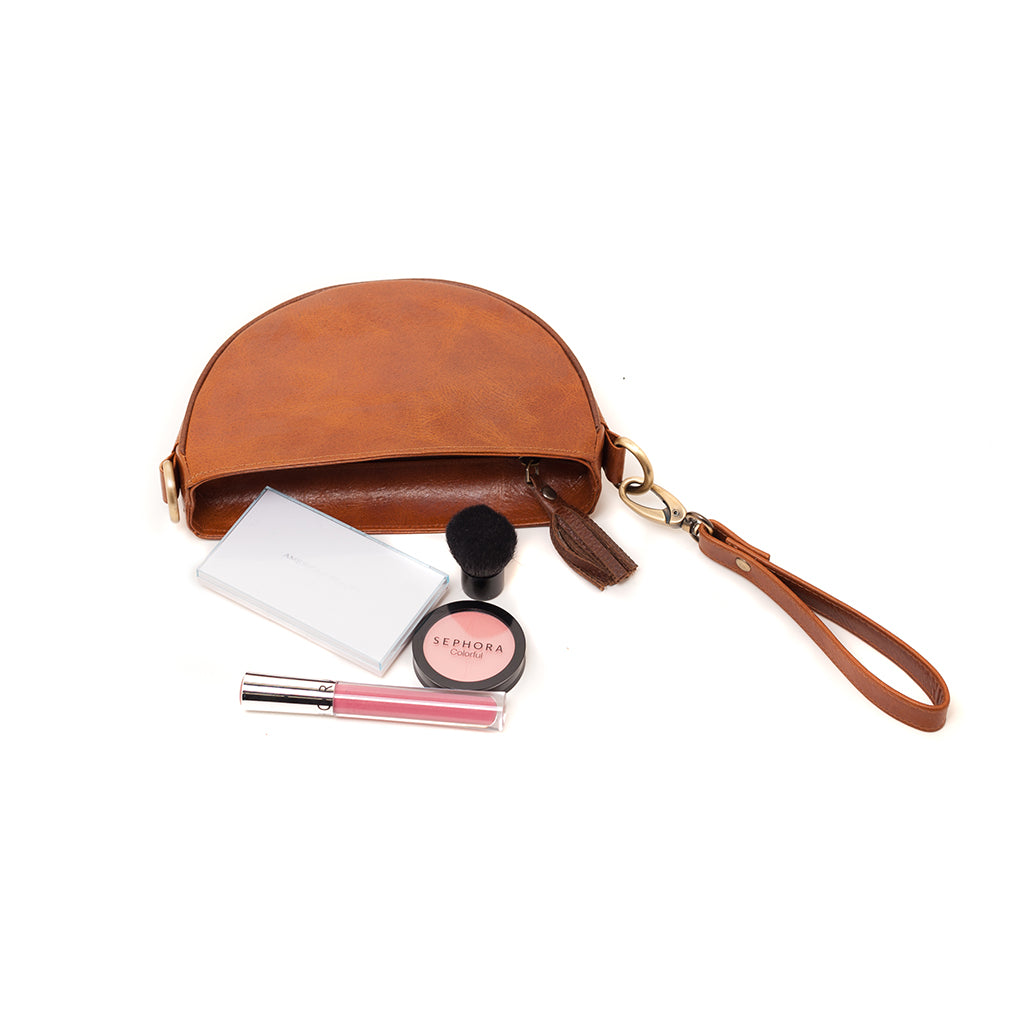 Solid Color PU Leather Half-moon Bags for Women 2021 Branded