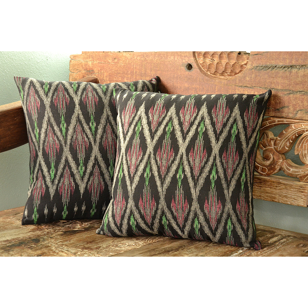 Tribal ikat pillow cover