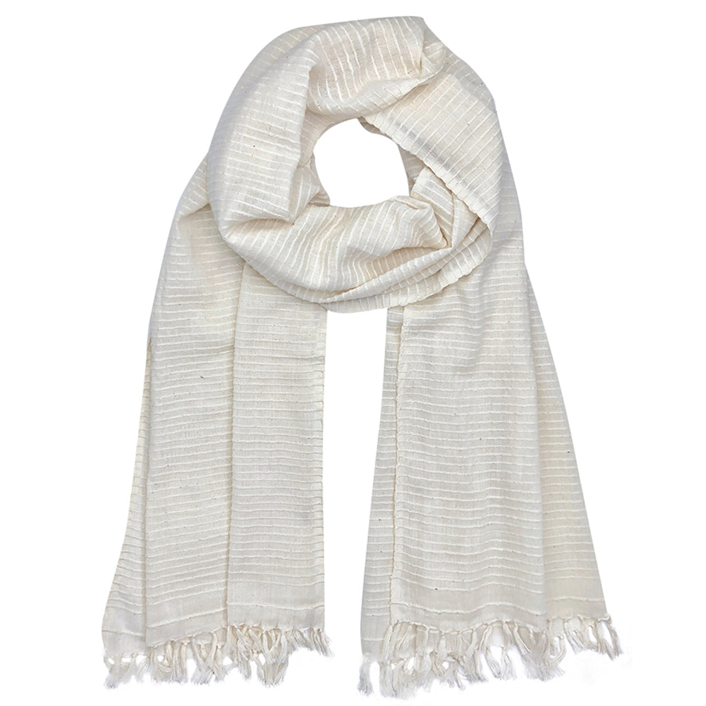 ivory cotton wrap scarf