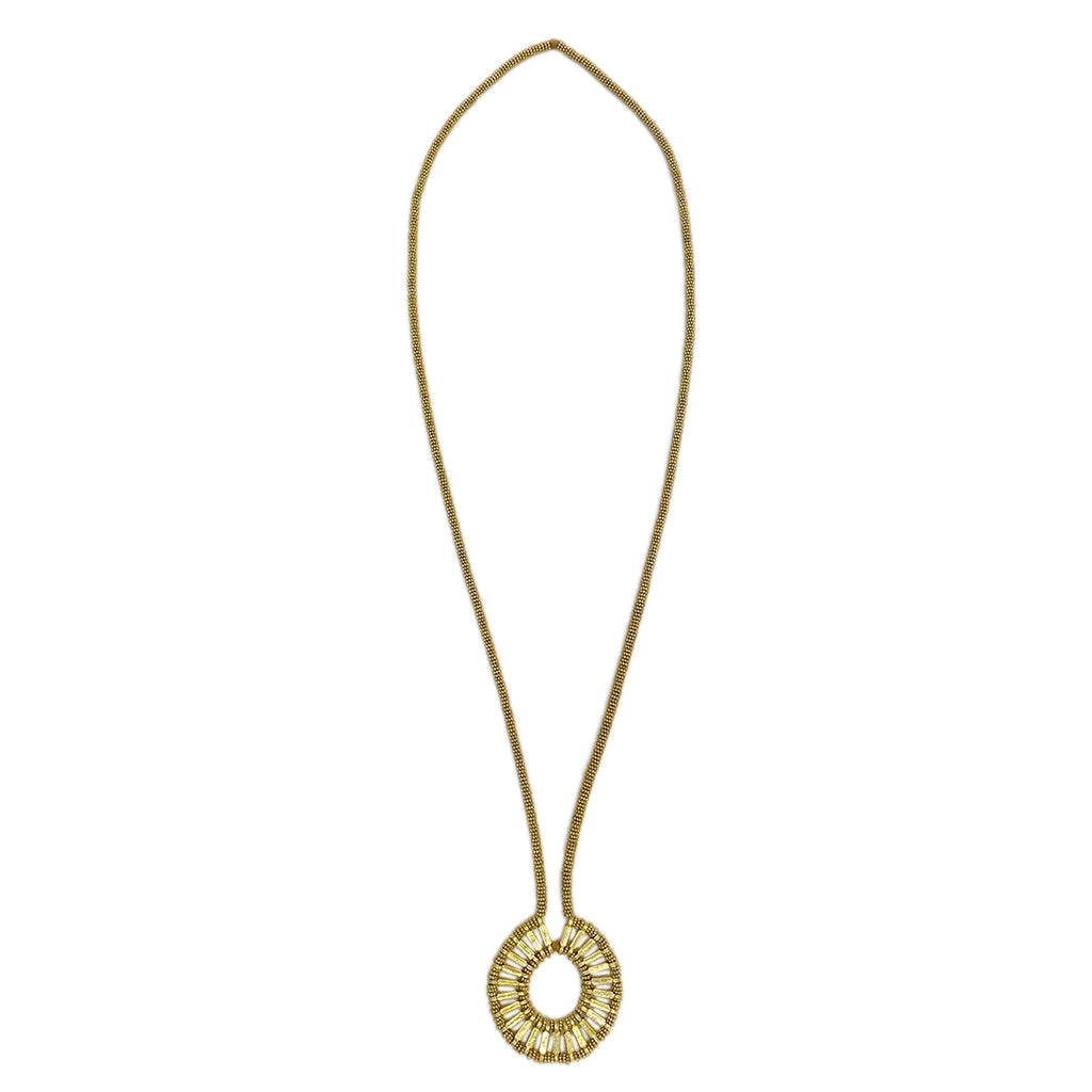 Slate + Salt Gold Circle Necklace