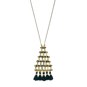 long gold pyramid necklace